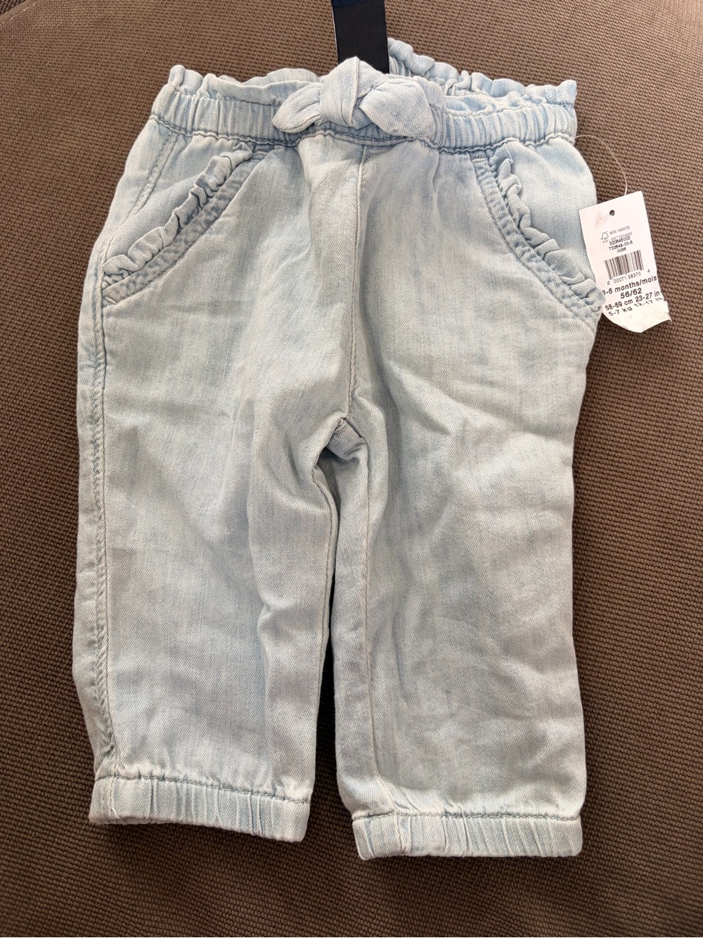 GAP Light Blue Girls Pull-On Denim Joggers
